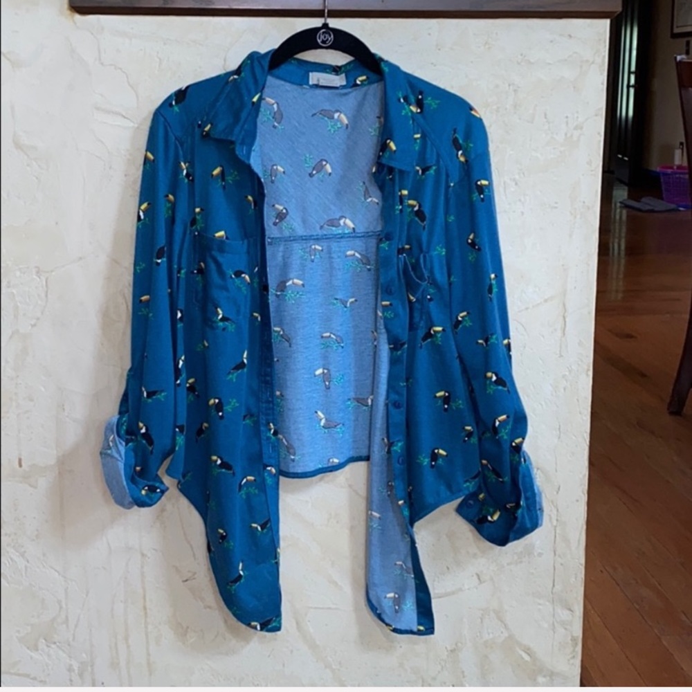 Blue Tucan Button up Shirt